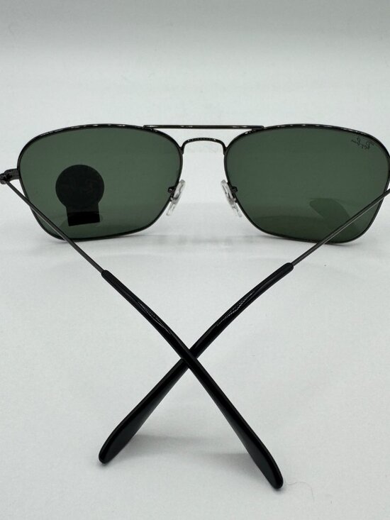 Ray-Ban RB3136 004 Caravan Sunglasses Gunmetal Frame with Green G-15 Lens main image 10